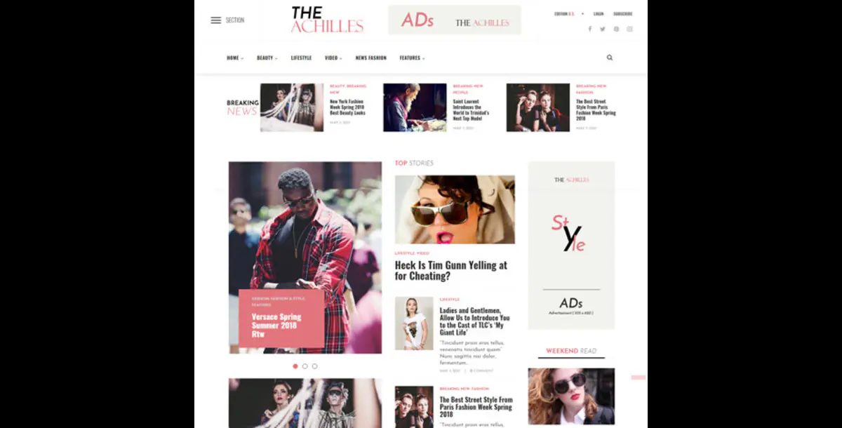 G5 Achilles - Multipurpose Magazine & Blog WordPress Theme